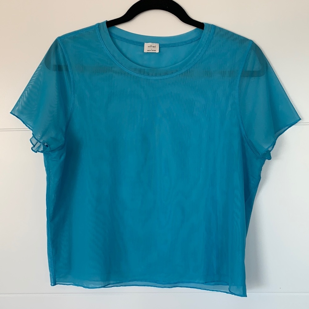 Aritzia Wilfred Mesh Top